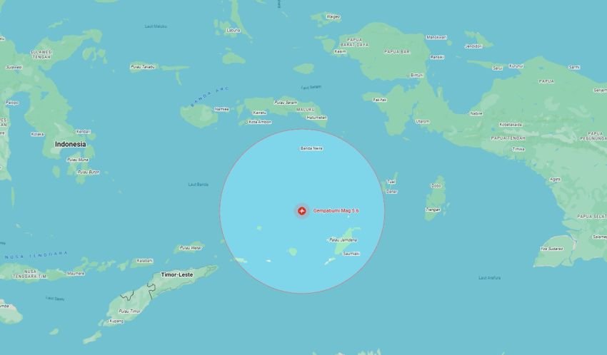 Gempa Magnitudo 5,6 Guncang Tanimbar, BMKG Pastikan Tidak Ada Potensi Tsunami