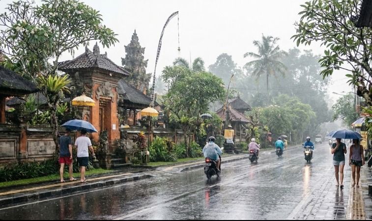 Hujan Ringan Diprediksi Guyur Hampir Seluruh Bali, Suhu Capai 33 Derajat Celsius