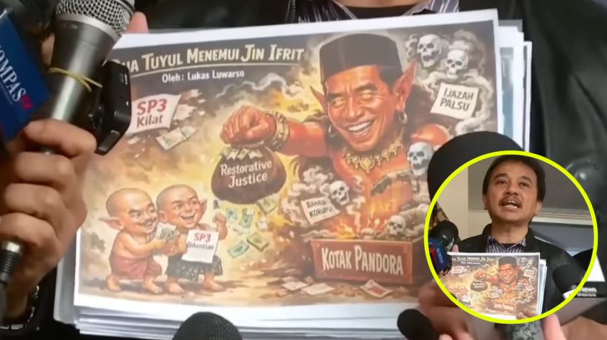 Dilaporkan Eggi Sudjana, Roy Suryo Sindir Jokowi Lewat Gambar: Dua Tuyul Bertemu Jin Ifrit