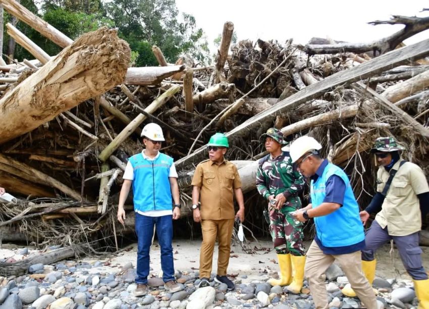 Dam PLTA Sipan Sihaporas Rusak Pascabanjir Bandang, Bupati Tapteng Minta Percepatan Perbaikan