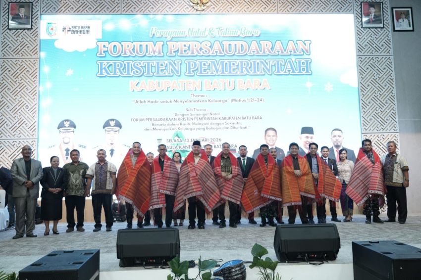 Bupati dan Wakil Bupati Batu Bara Hadiri Perayaan Natal ASN Forum Komunitas Kristen