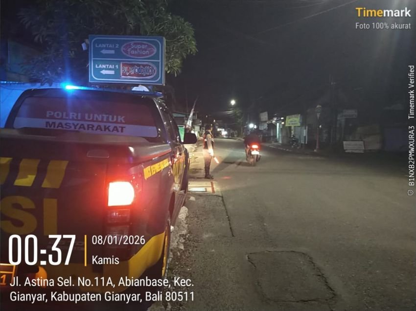Sat Samapta Polres Gianyar Gelar Patroli Terpadu, Masyarakat Gianyar Tetap Nyaman