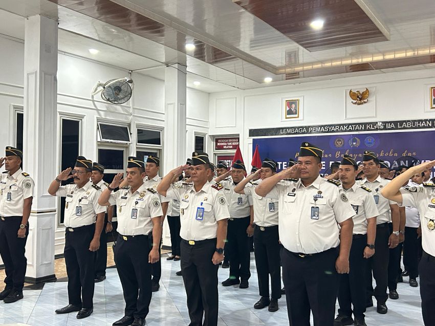 Lapas Labuhan Ruku Ikuti Apel Bersama Menko Hukum, HAM Dan Imipas, Kalapas : Dukung Penuh Implementasi KUHP Baru