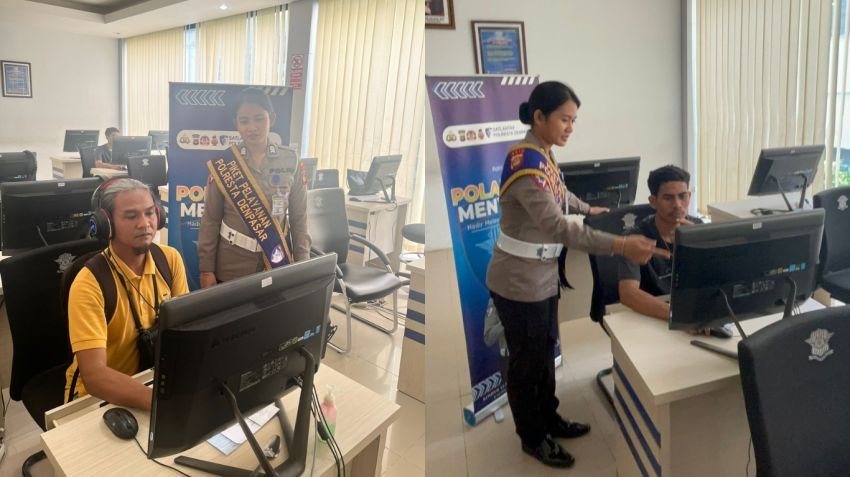 Polresta Denpasar Luncurkan &ldquo;Polantas Menyapa&rdquo;, Dampingi Pemohon SIM Saat Ujian Teori