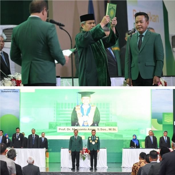Prof Dr Muryanto Amin Dilantik Kembali Jadi Rektor USU, Siap Bawa Universitas Sumatera Utara ke Level Global 2026-2031