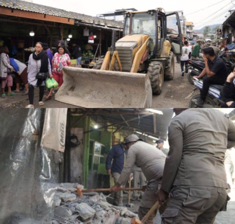 Pemkab Karo Tata Lapak Pedagang di Pusat Pasar Berastagi, Fokus Ketertiban dan Kenyamanan