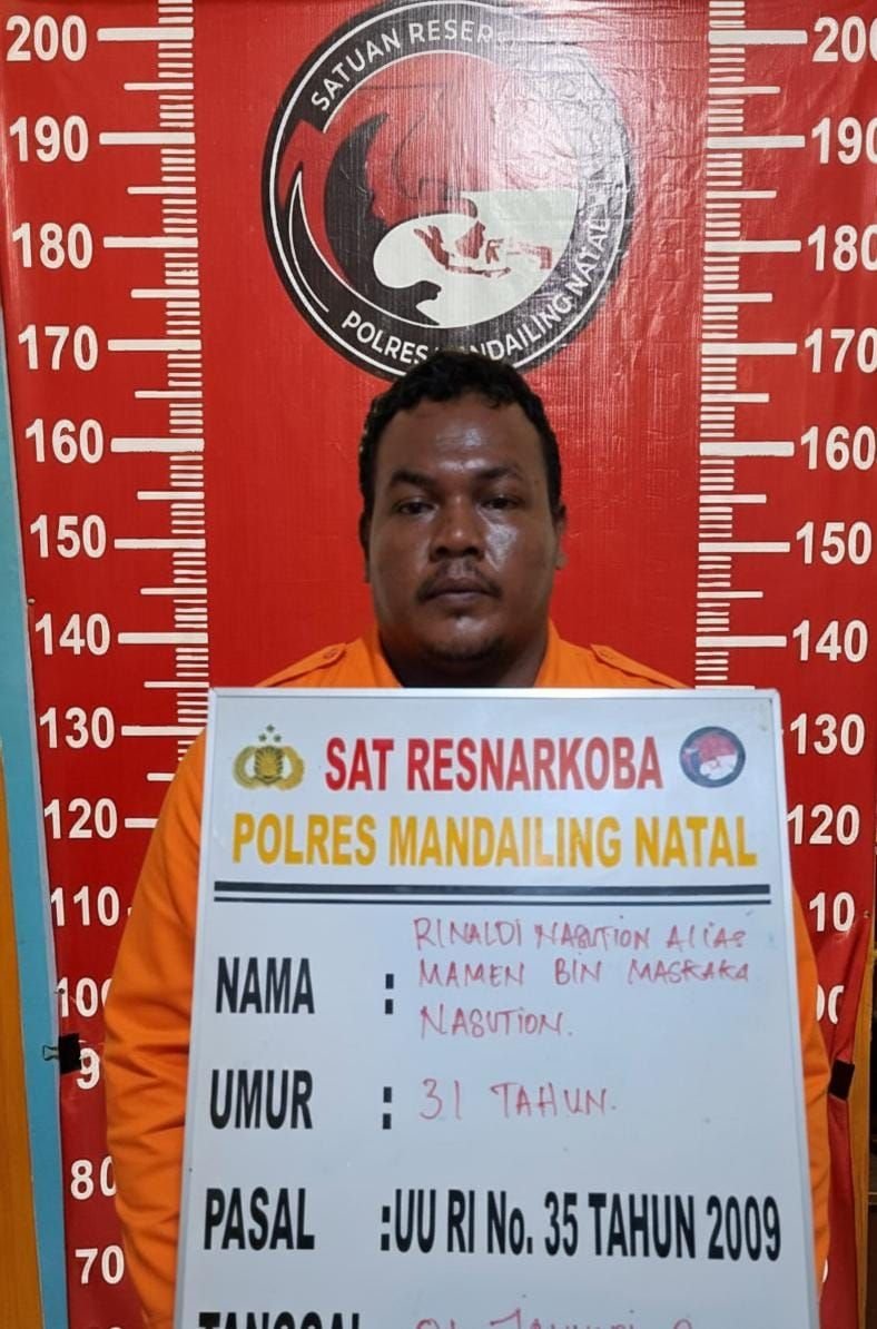 Polres Mandailing Natal Amankan Puluhan Paket Sabu dari Seorang Warga Desa Sikapas