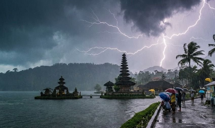 Prakiraan Cuaca Bali Hari Ini, Jumat 30 Januari 2026: Sebagian Besar Wilayah Hujan Disertai Petir