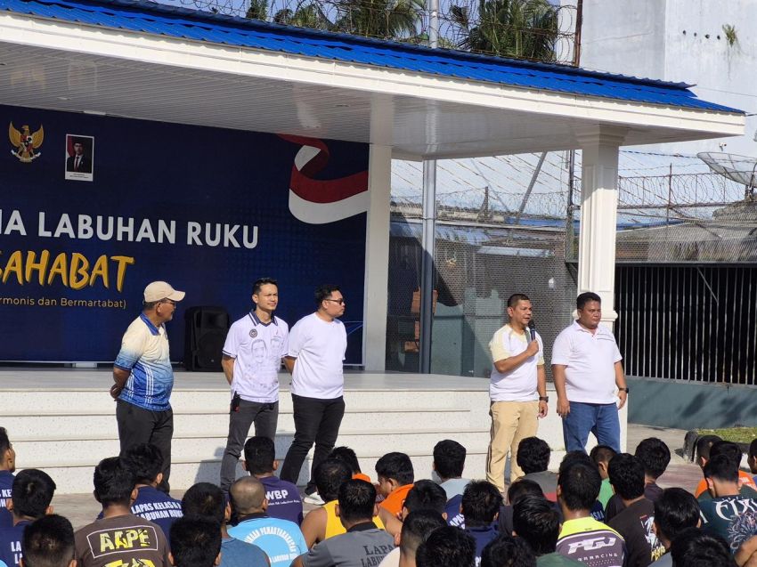 Perkuat Kesehatan Jasmani dan Rohani, Lapas Labuhan Ruku Laksanakan Senam Pagi Bersama