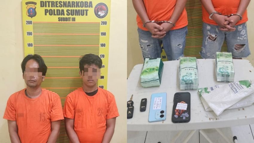 Polda Sumut Bekuk Dua Pelaku Peredaran Keytamine Senilai Rp425 Juta di Asahan