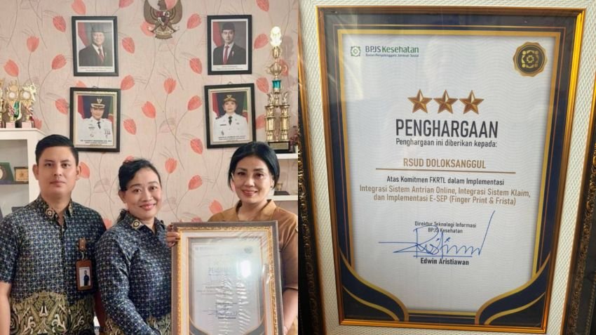 RSUD Doloksanggul Raih Penghargaan Bintang Tiga Transformasi Digital Layanan JKN