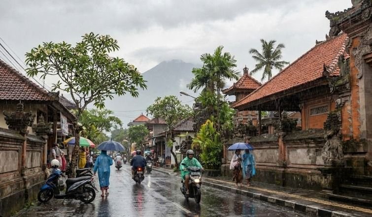 Hujan Guyur Bali, Karangasem Berstatus Hujan Sedang