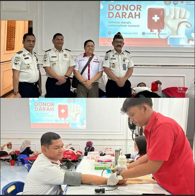 Lapas Labuhan Ruku Gelar Donor Darah Bersama PMI Batu Bara Dalam Rangka Bakti Sosial