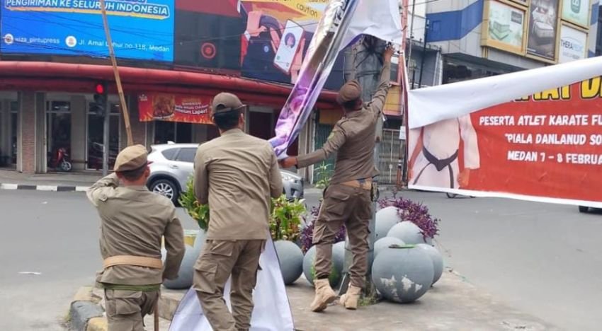 Pemkot Medan Tindaklanjuti Arahan Presiden, Spanduk Liar Tidak Lagi Dibolehkan