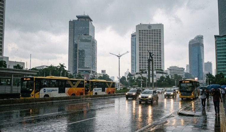 Hujan Ringan Berpotensi Guyur Sebagian Besar Wilayah Jakarta Hari Ini