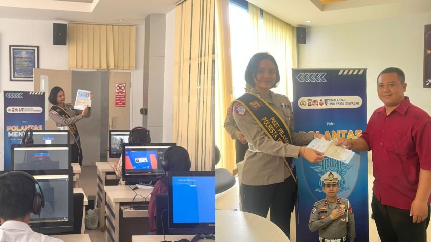 Selain Urus SIM, Satpas Polresta Denpasar Edukasi Pemohon soal Keselamatan Berkendara