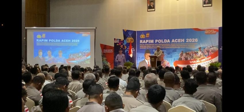 Rapim Polda Aceh 2026 Resmi Ditutup, Tekankan Profesionalisme dan Sinergi dengan TNI-Pemda