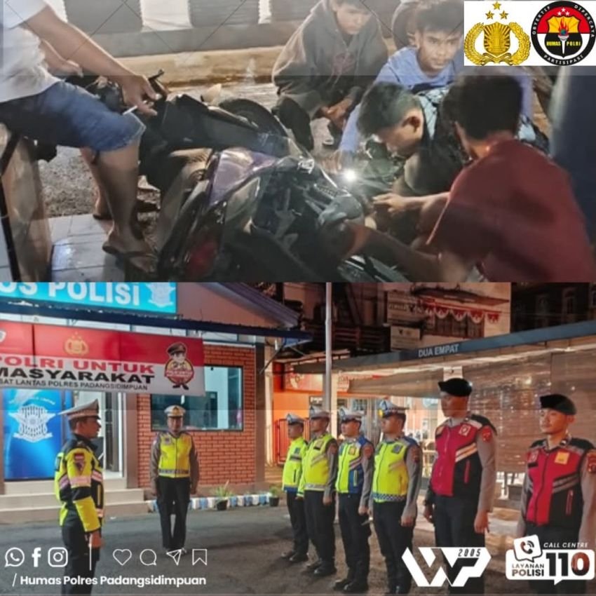 Tiga Motor Knalpot Brong Ditilang, Satlantas Padangsidimpuan Turun Patroli