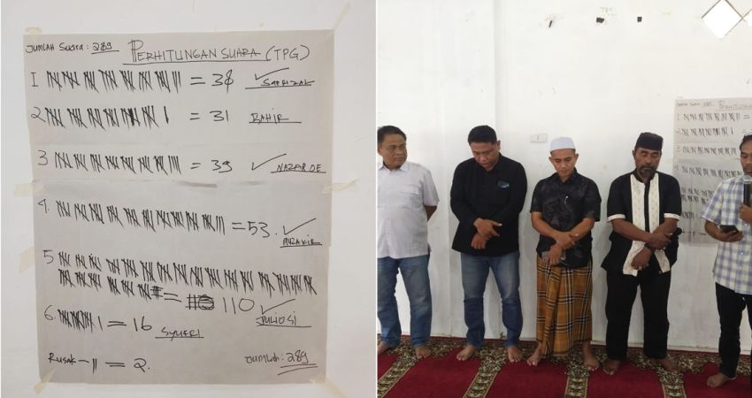 Juliosi Terpilih Kembali sebagai Tuha Peut Gampong Lam Lumpu, Pemilihan Berjalan Lancar dan Demokratis