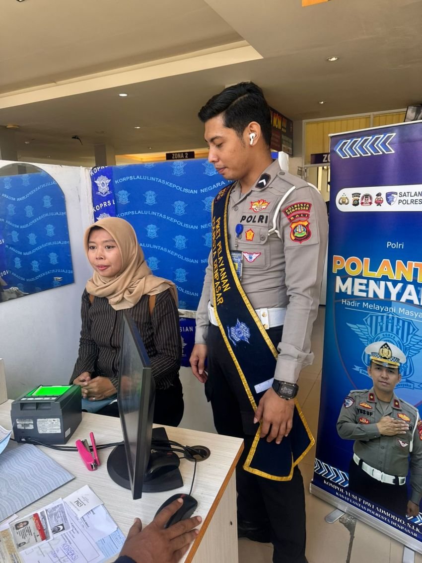 Satpas SIM Polresta Denpasar Hadirkan Polantas Menyapa, Tingkatkan Pelayanan dan Edukasi Pemohon SIM