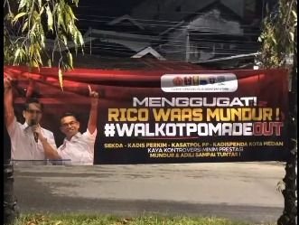 Spanduk #Walkotpomadeout Ramai di Medan, Rico Waas Buka Ruang Dialog