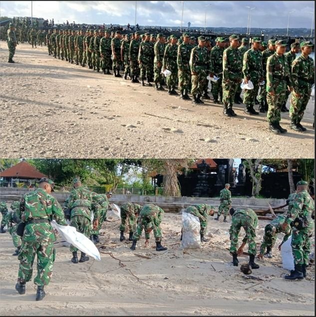 Kolaborasi Militer dan Pelajar, Pantai Kelan Jadi Contoh Pengelolaan Lingkungan di Badung