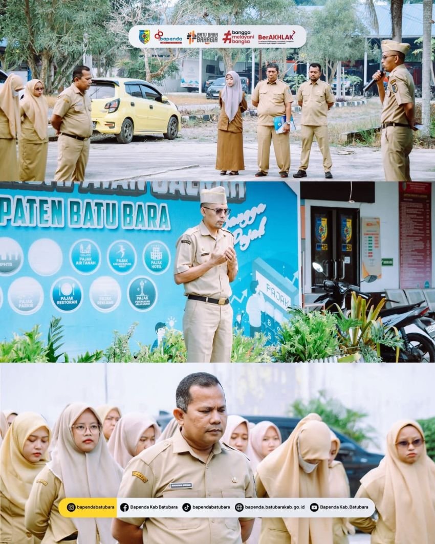 Perkuat Disiplin dan Budaya Kerja Profesional, Bapenda Batu Bara Gelar Apel Pagi