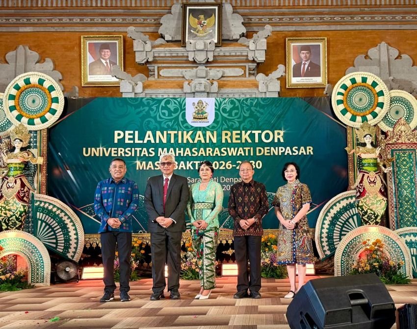 Pelantikan Rektor Universitas Mahasaraswati Denpasar, Gubernur Bali Dorong Sinergi Riset Perguruan Tinggi untuk Pembangunan Daerah