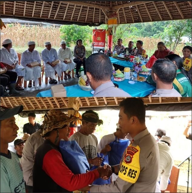 Polres Gianyar Pererat Silaturahmi dengan Masyarakat melalui Minggu Kasih, Penyerahan Bantuan Sosial dan Olahraga