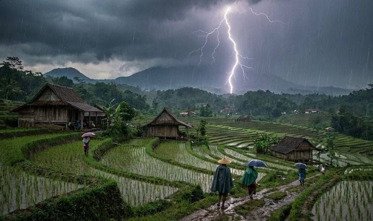 Hujan Ringan Dominasi Jawa Barat, Tasikmalaya Berpotensi Hujan Petir