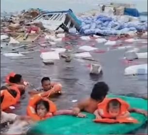 KM Cahaya Intan Celebes Tenggelam di Teluk Bone, Puluhan Penumpang Dievakuasi Selamat ke Kapal Nelayan