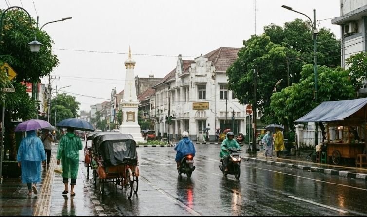 Prakiraan Cuaca Yogyakarta Hari Ini: Hujan Ringan Merata, Bantul Cenderung Berawan