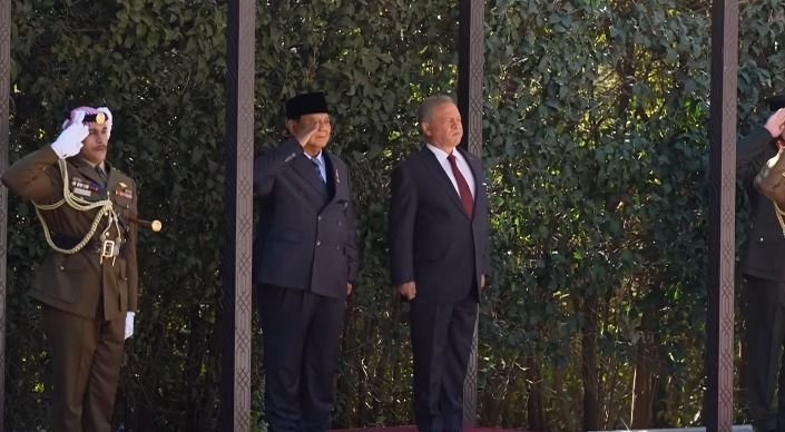 Persahabatan Lama Jadi Saksi, Prabowo dan Raja Abdullah II Gelar Upacara Kenegaraan