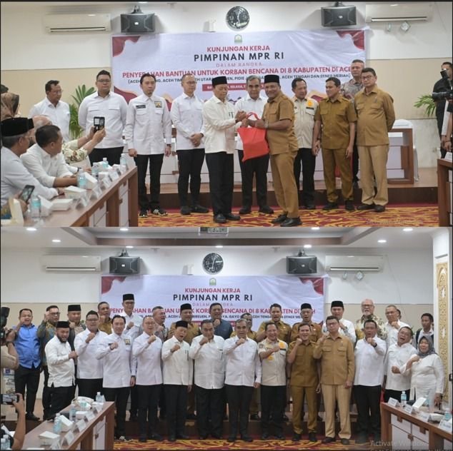 MPR RI Kunjungi Aceh dan Serahkan 15 Ribu Paket Sembako serta Paket Ibadah untuk Warga Terdampak Banjir