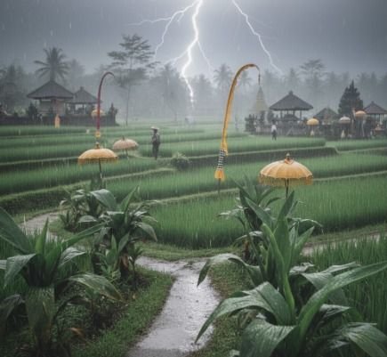 Hujan Ringan Mendominasi Bali, Gianyar Berpotensi Hujan Petir