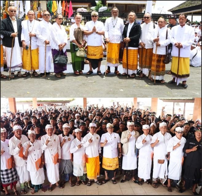 Momentum Penyucian Sekala-Niskala: Wagub Bali Nyoman Giri Prasta Pimpin Upacara Pujawali Purnama Kawulu dan Pengukuhan Pengurus MGPSSR Karangasem