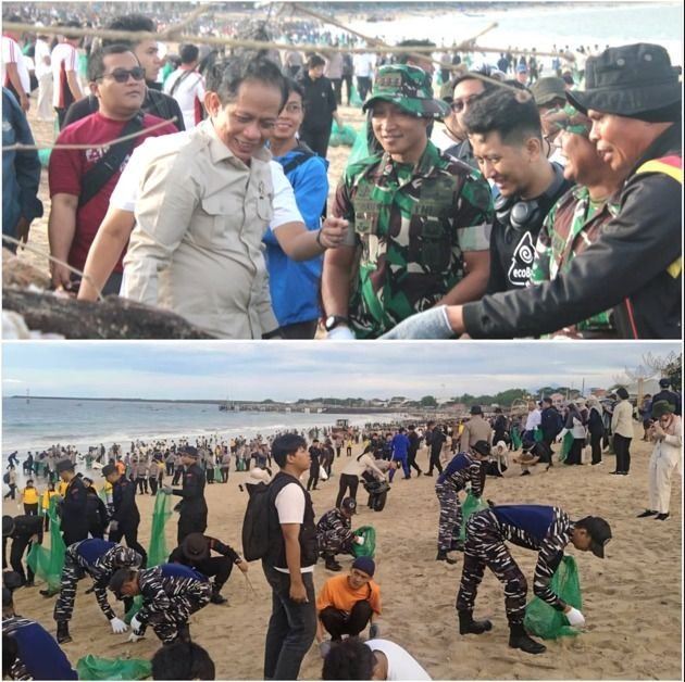 Aksi Bersih Pantai di Bali: Ribuan Peserta Dari TNI, Polri, Pemerintah, dan Komunitas Lingkungan Turun Tangan