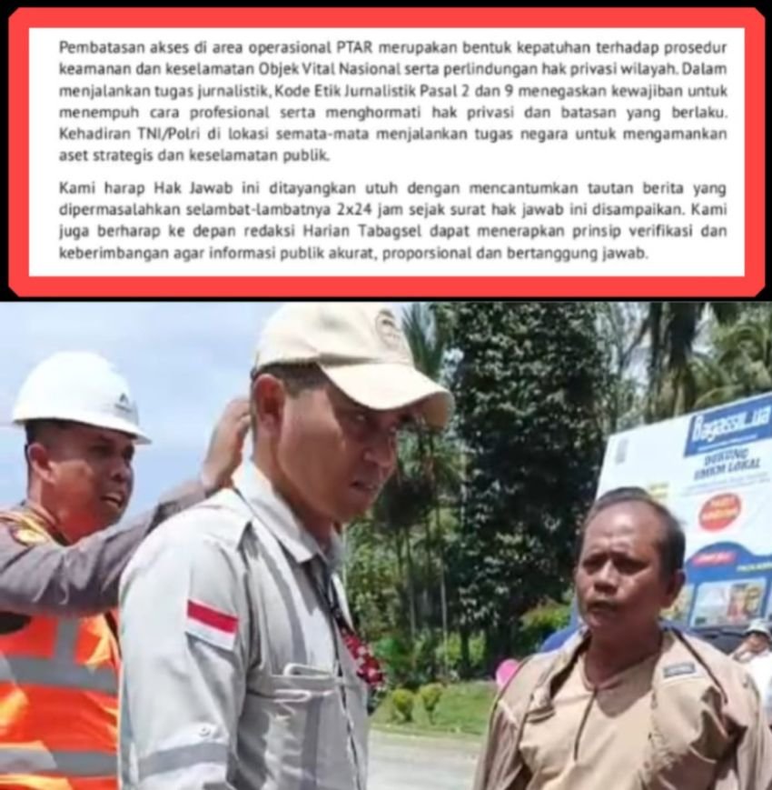 PT AR Sampaikan Hak Jawab atas Pemberitaan Dugaan Pengusiran Wartawan di Area Martabe
