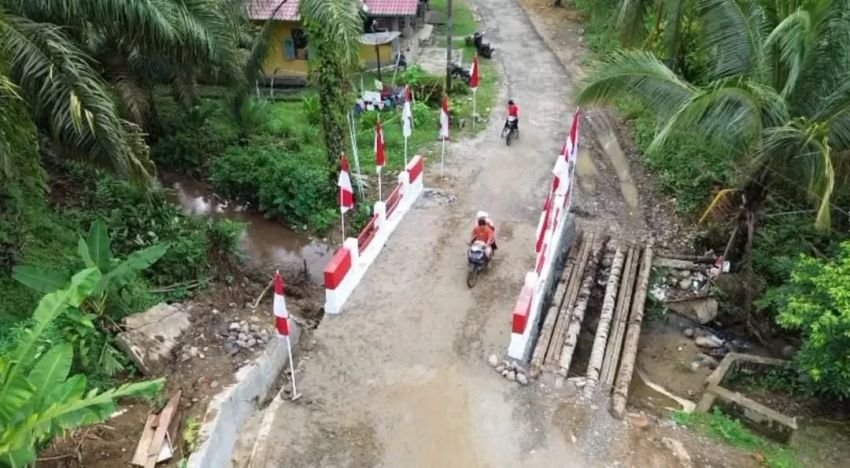 TNI Kodam I/Bukit Barisan Rampungkan Jembatan Aramco, Harapan Baru bagi Warga Dolok Sangkunur