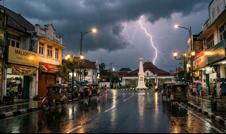 Hujan Ringan hingga Petir Berpotensi Guyur DIY, Warga Diminta Waspada