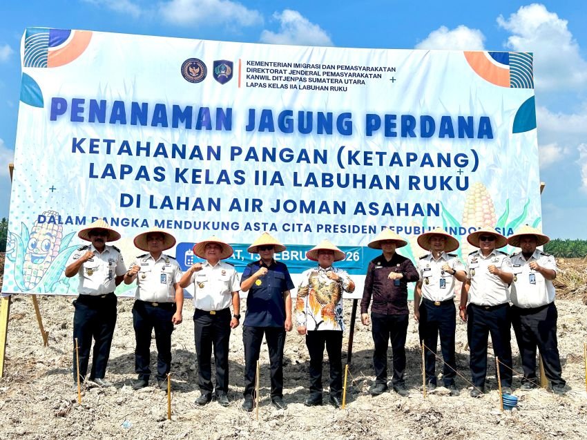 Dari Lahan Air Joman untuk Negeri: Jajaran Pemasyarakatan Sumut dan Pemda Asahan Tancap Gas Tanam Jagung, Wujud Nyata Dukung Ketahanan Pangan Nasional