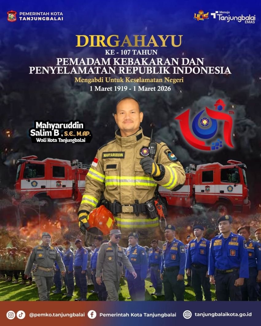 Wali Kota Tanjung Balai Mahyaruddin Salim Sampaikan Ucapan Dirgahayu ke-107 Damkar & ke-76 Satpol PP