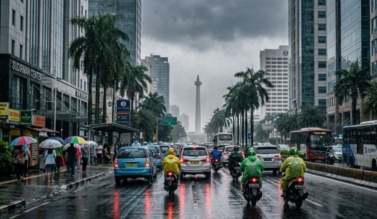 Prakiraan Cuaca Jakarta: Sebagian Wilayah Berpotensi Hujan Sedang