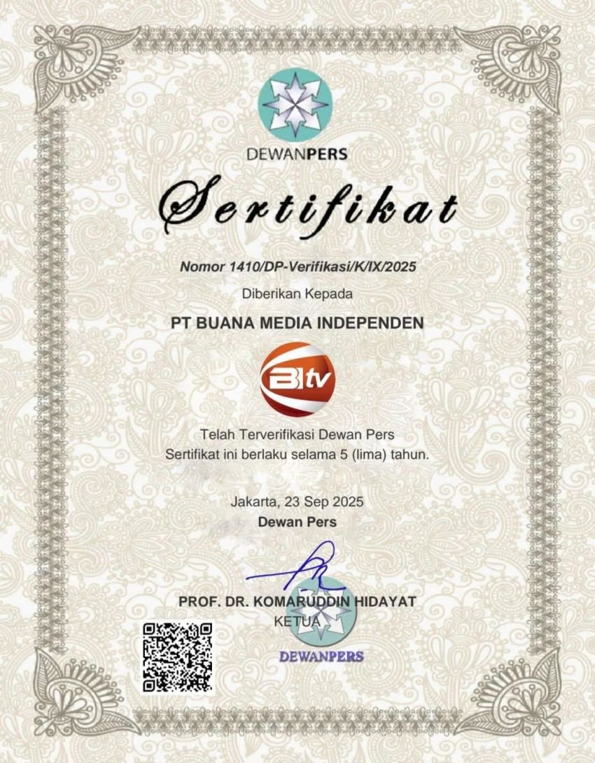 BITV Online Resmi Terverifikasi Dewan Pers, Perkuat Komitmen Jurnalisme Profesional dan Kredibel