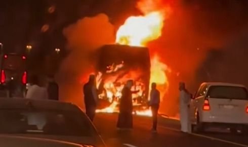 Mencekam! Bus Jemaah Umrah Asal Indonesia Terbakar di Dekat Madinah, Semuanya Selamat