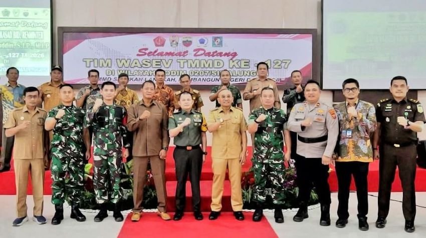 Bupati Simalungun Sambut Tim Wasev TMMD 127, Bangun 2,4 Km Jalan dan Bedah 5 Rumah