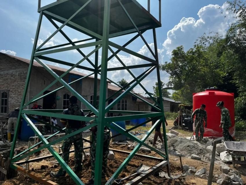 TNI Kebut Pembangunan Sumur Bor, Warga Nagori Limag Segera Nikmati Air Bersih