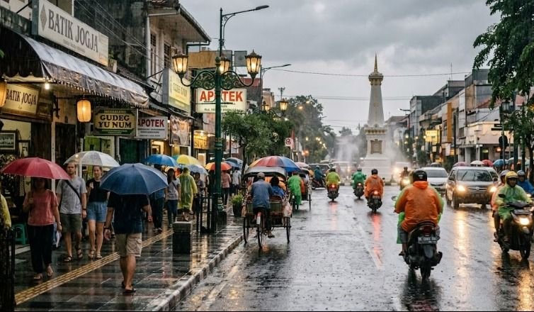 Cuaca Yogyakarta Hari Ini: Hujan Sedang Menghiasi Wilayah Kulon Progo, Bantul, dan Sekitarnya
