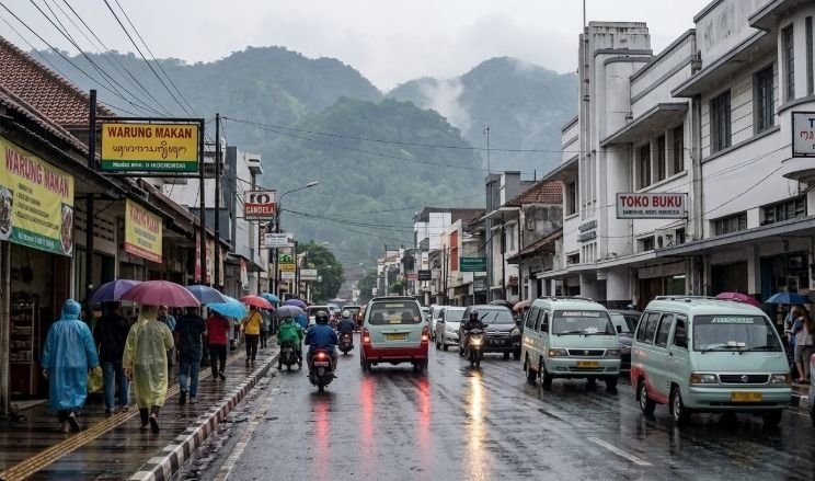 Sebagian Besar Jawa Barat Diguyur Hujan Ringan, Suhu Maksimum Capai 34 Derajat Celsius