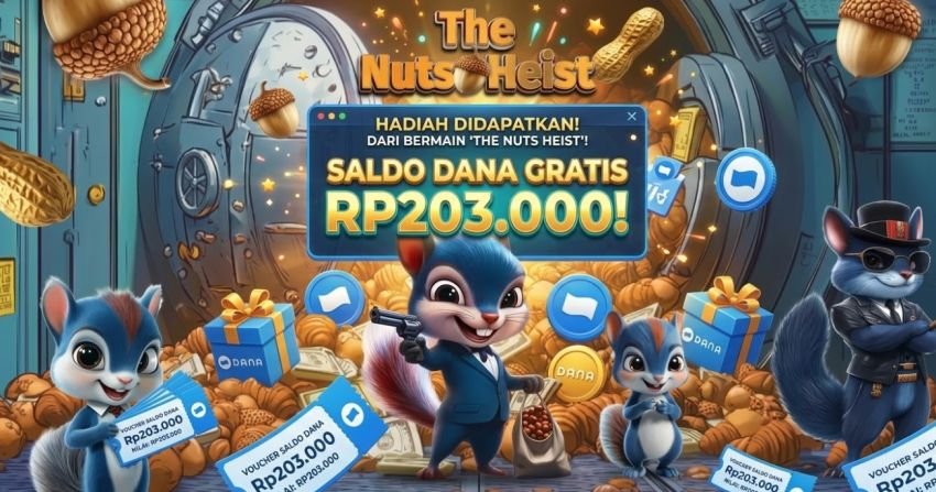 Dapat Saldo DANA Gratis Rp203.000? Begini Cara Mudah Main Aplikasi Nuts Heist!